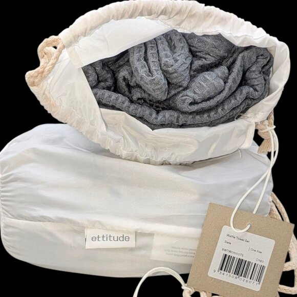 Ettitude Bamboo Waffle Towel Sets (Includes 2 sets/bags) - Picture 1 of 4